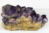 Deep Purple Amethyst Crystal Cluster With Huge Crystals #185443-1